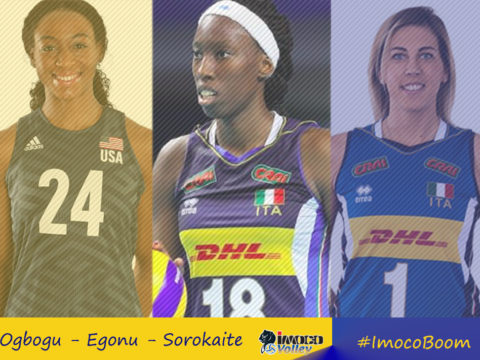 L’IMOCO VOLLEY CALA IL TRIS D’ASSI:  PAOLA EGONU – INDRE SOROKAITE – CHIAKA OGBOGU! LUNEDI’ ALLE 10.30 A CONEGLIANO (SEDE GARBELLOTTO SPA) LA PRESENTAZIONE