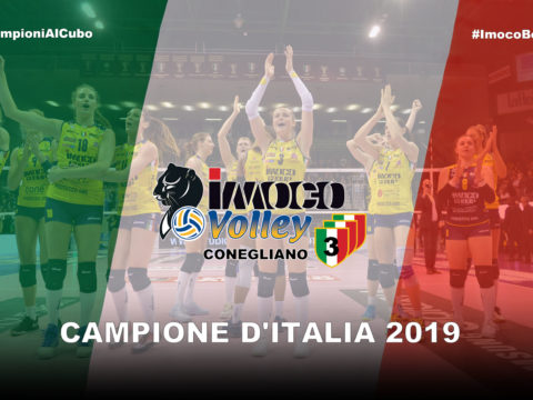 LE PANTERE FANNO TRIS E L’IMOCO VOLLEY E’ CAMPIONE D’ITALIA!!  CONQUISTATO IL TERZO SCUDETTO!