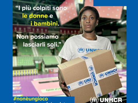 LA CAMPAGNA UNHCR CON MIRIAM SYLLA PER I RIFUGIATI -AIUTIAMOLI CON UN SMS AL 45588