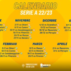 CALENDARIO SERIE A1 2022/23: PRIMA GIORNATA CON BERGAMO, IL 26/11 SUPERCOPPA CON NOVARA-COACH SANTARELLI “CAMPIONATO SEMPRE PIU’ BELLO”