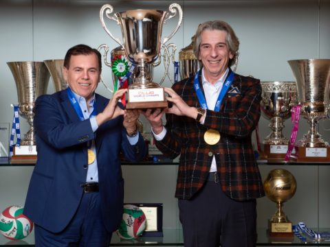 I “PATRON” CELEBRANO LA COPPA MONDIALE- MAURIZIO MASCHIO ED ENRICO POLO ESULTANO PER LA VITTORIA DI ANTALYA