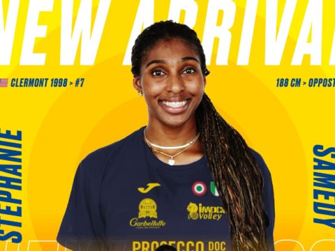 NOVITA’ NEL ROSTER, ARRIVA DA PERUGIA L’OPPOSTA USA STEPHANIE SAMEDY