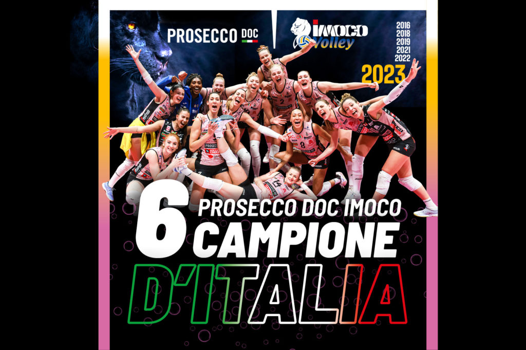 PROSECCO DOC IMOCO, 6 CAMPIONE D’ITALIA! FANTASTICHE PANTERE, 3-1 IN GARA5 ED E’ ANCORA SCUDETTO!!