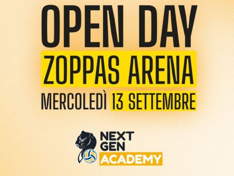 13 SETTEMBRE: “OPEN DAY” PER MINI PALLAVOLISTI/E ALLA ZOPPAS ARENA -DALLE 14.30 ALLE 16.30 ALLENAMENTO DELLE PANTERE APERTO AL PUBBLICO -A SEGUIRE PROVA GRATUITA PER BAMBINE E BAMBINI DA 7 A 10 ANNI!