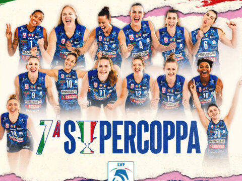 BRINDISI INFINITO, LA PROSECCO DOC IMOCO CONQUISTA LA SUPERCOPPA N°7! MILANO BATTUTA 3-1 A LIVORNO