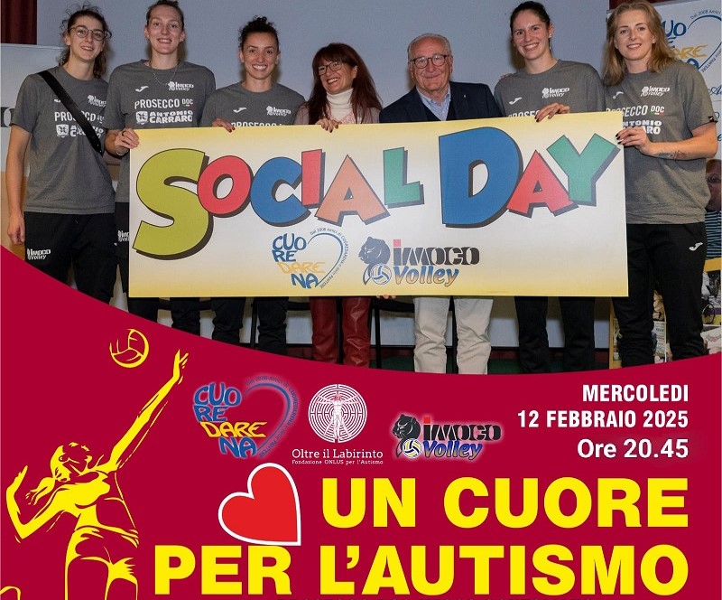 UN CUORE PER L’AUTISMO, DOMANI AL PALAVERDE IL SECONDO SOCIAL DAY DI CUOREDARENA