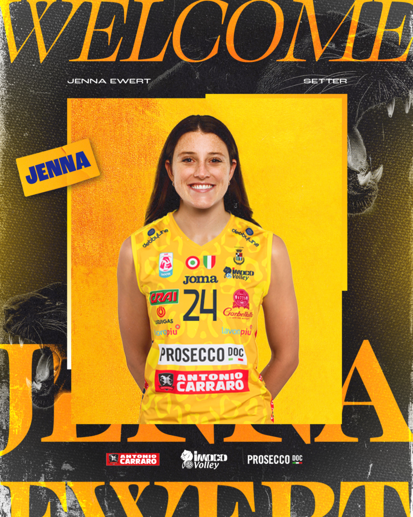 DAGLI USA JENNA EWERT, SARA’ LA VICE-WOLOSZ PER LA PROSECCO DOC IMOCO CONEGLIANO 2025/26!