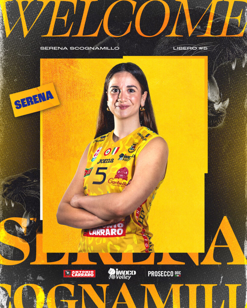 SERENE AND TENACIOUS, SCOGNAMILLO NEWS IN THE ROLE OF LIBERO FOR THE PROSECCO DOC IMOCO CONEGLIANO 2025/26