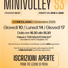 MINIVOLLEY S3 EM CONEGLIANO – INÍCIO DOS REGISTROS E DIAS DE TESTE!